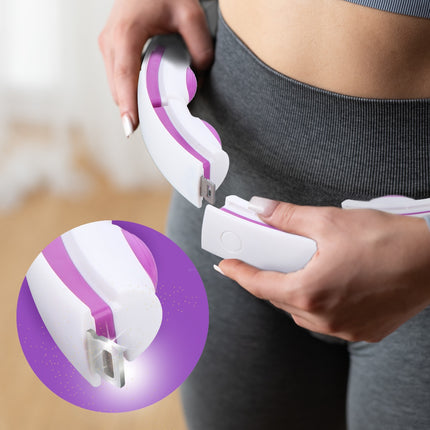 Magnetic Weighted Hula Hoop with Counter, White/Violet