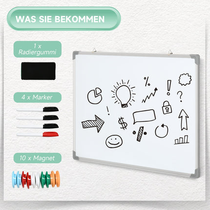 Magnetic Dry Erase Whiteboard with accessory set