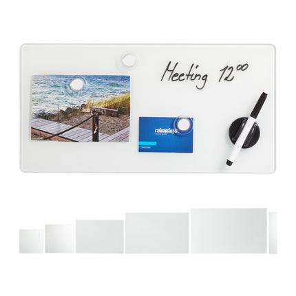 Magnetic board in black glass