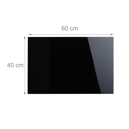 Magnetic board in black glass