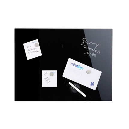 Magnetic board in black glass