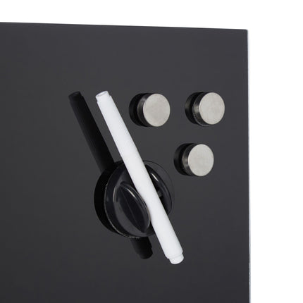 Magnetic board in black glass