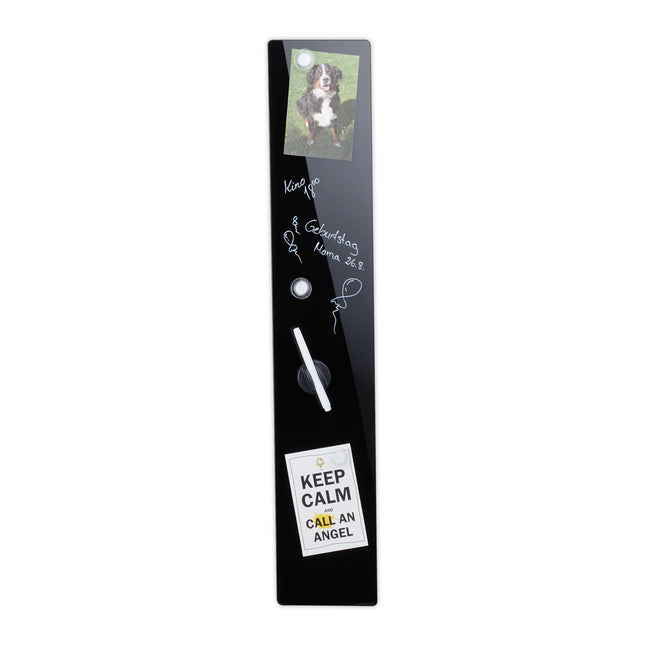 Magnetic board in black glass