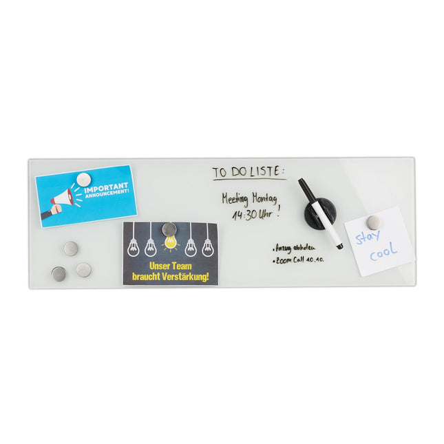 Magnetic glass board