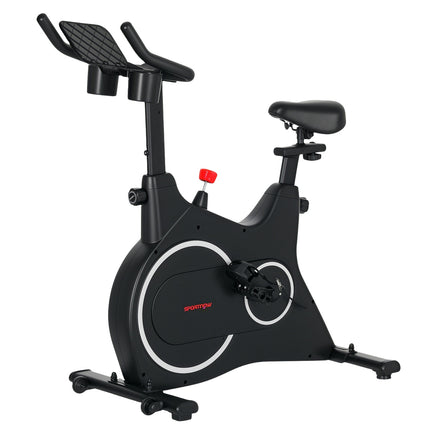 Ligfietsergometer voor hometrainer met magnetische weerstand, LCD-monitor, zitergometer met verstelbare zitting en handgreep, tablethouder, flessenhouder, tot 120 kg Aosom