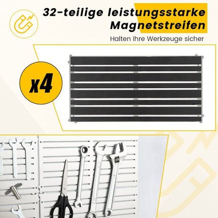 Magnetic tool holder wall 4 tool plates 32 strong magnetic strips