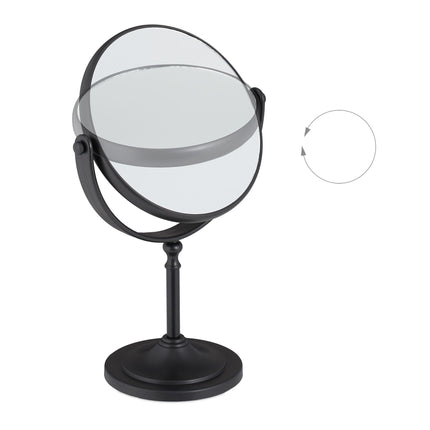Magnifying mirror black