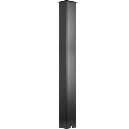 Mailbox Post Stand, 43 Inch Powder-Coated Steel, Black