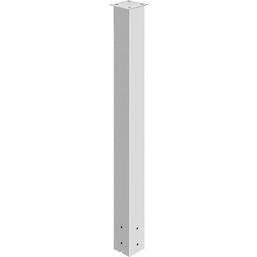 Mailbox Post Stand 43 Inch, Powder-Coated Steel, White