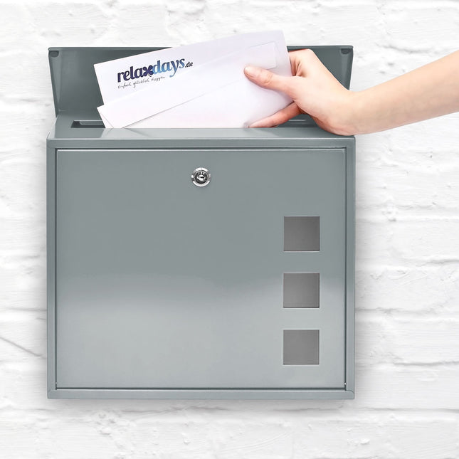 Mailbox metal with 3 viewing windows