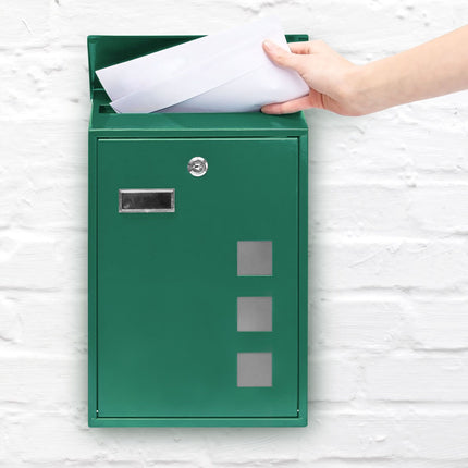 Mailbox with 3 square viewing windows