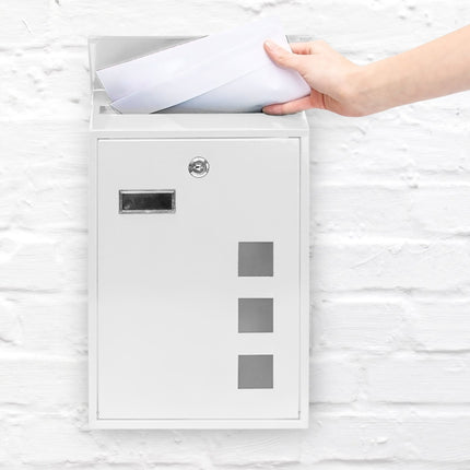 Mailbox with 3 square viewing windows