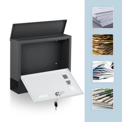 Mailbox with Newspaper Holder – Metal, Matte Finish