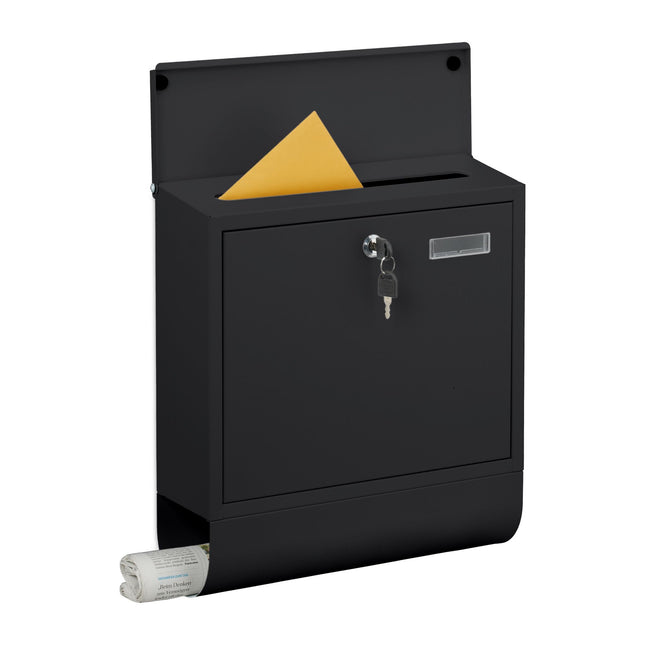 Mailbox with Newspaper Holder – Metal, Matte Finish