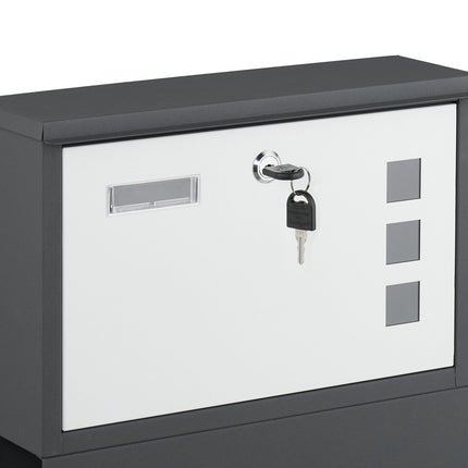 Mailbox with Newspaper Holder – Metal, Matte Finish