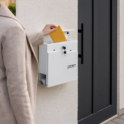 Mailbox with Newspaper Holder – Modern Design, Secure Lock