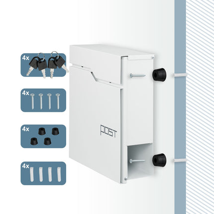 Mailbox with Newspaper Holder – Modern Design, Secure Lock