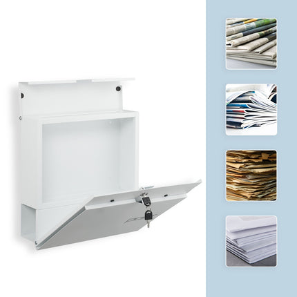 Mailbox with Newspaper Holder – Modern Design, Secure Lock