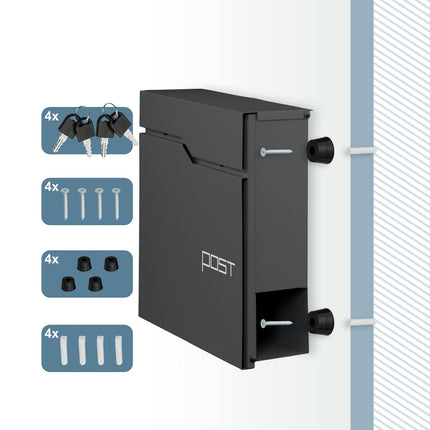 Mailbox with Newspaper Holder – Modern Design, Secure Lock