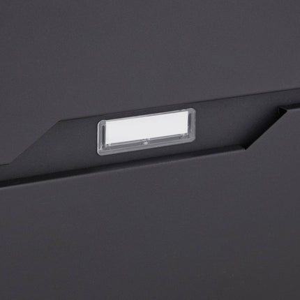 Mailbox with newspaper holder black