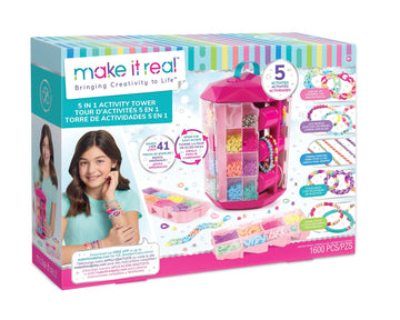 Make It Real 5 In 1 Activity Tower Dyi Jewelry Set