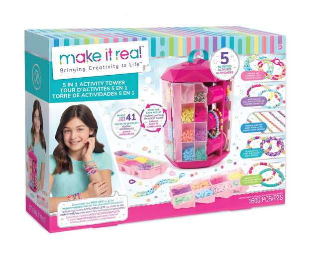 Make It Real 5 In 1 Activity Tower Dyi Jewelry Set
