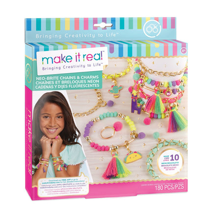 Make It Real Diy Chains And Charms Set "Neo-Brite"