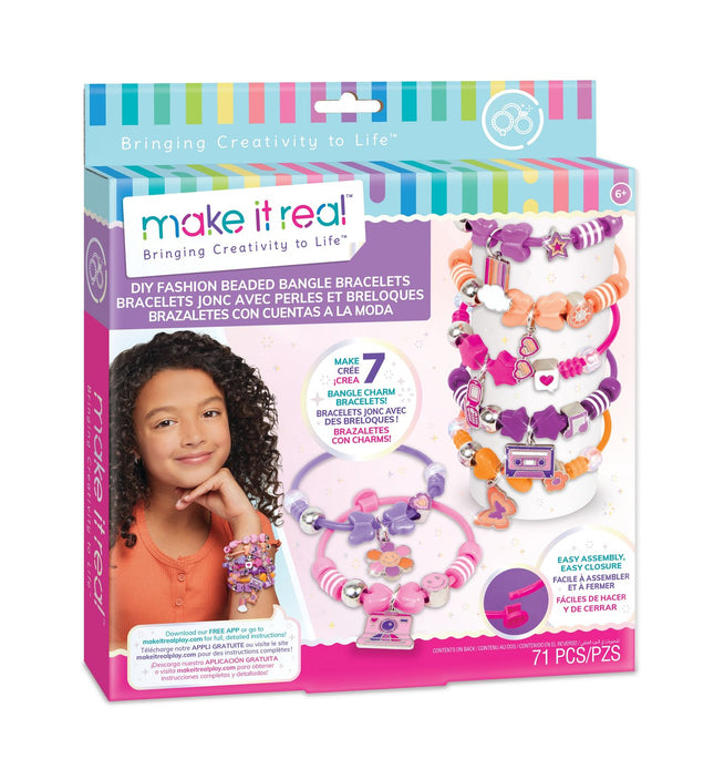 Make It Real Diy Fashion Beaded Bangle Bracelets