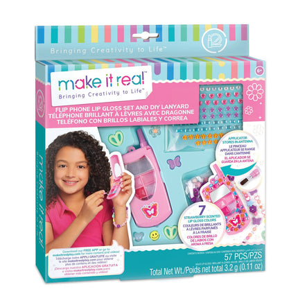 Make It Real Flip Phone Lip Gloss Set And Diy Lanyard