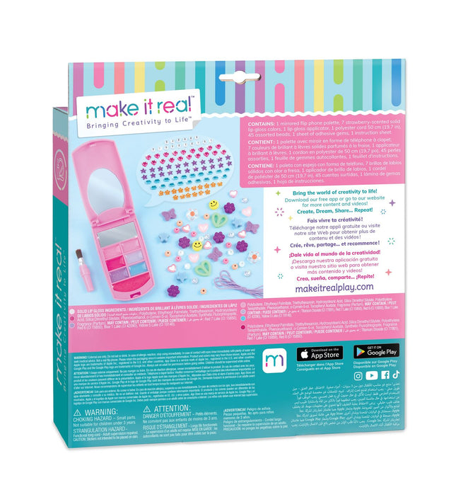 Make It Real Flip Phone Lip Gloss Set And Diy Lanyard