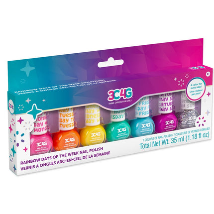 Make It Real Rainbow Days Of The Week Nail Polish, 7 Pcs