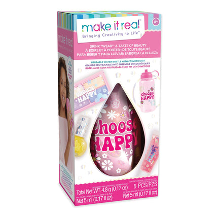 Make It Real Water Bottle With Cosmetics Set "A Taste Of Beauty"
