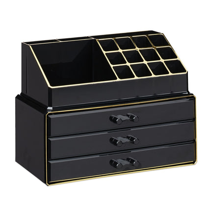 Makeup Organizer with 3-Drawer Jewelry Box