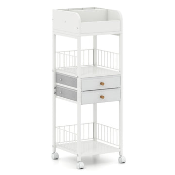 Makeup Storage Cart with Drawers and Wheels