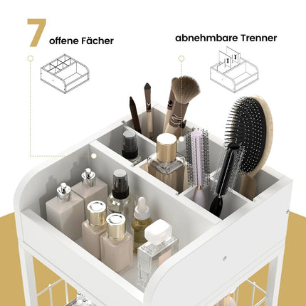 Makeup Storage Cart with Drawers and Wheels