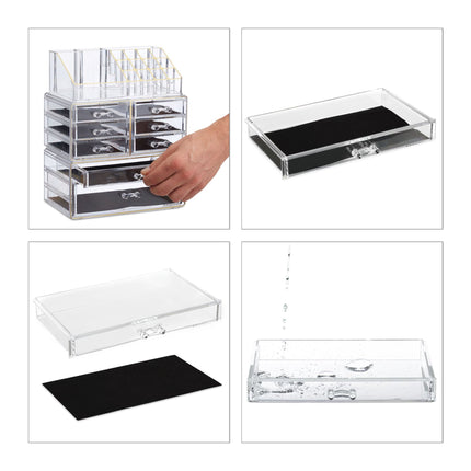 Make-up stand with eight drawers
