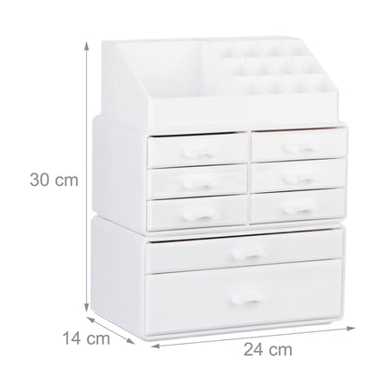 Make-up stand with eight drawers