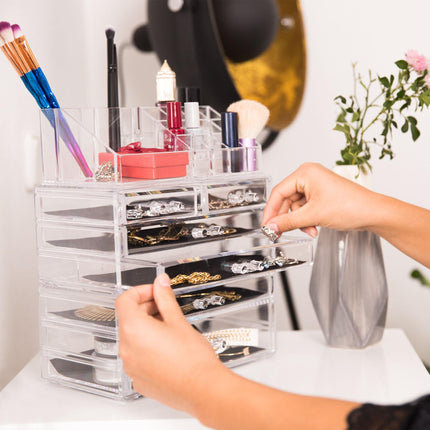 Make-up stand with eight drawers