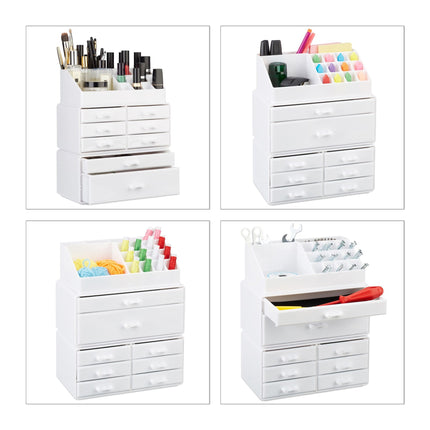 Make-up stand with eight drawers