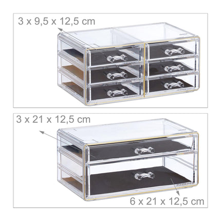 Make-up stand with eight drawers