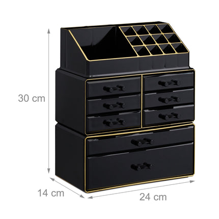 Make-up stand with eight drawers