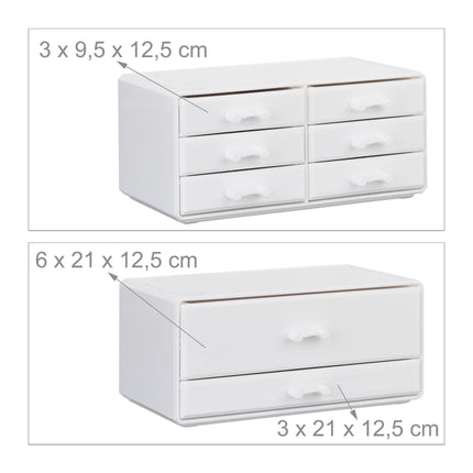 Make-up stand with eight drawers