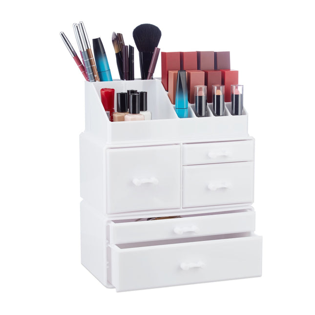Makeup storage in acrylic with 21 compartments
