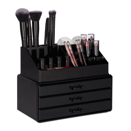 Makeup storage with 3 drawers