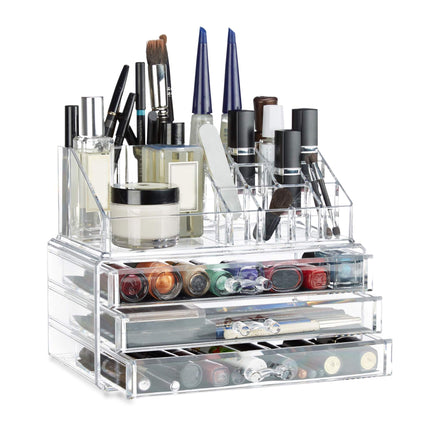 Makeup storage with 3 drawers