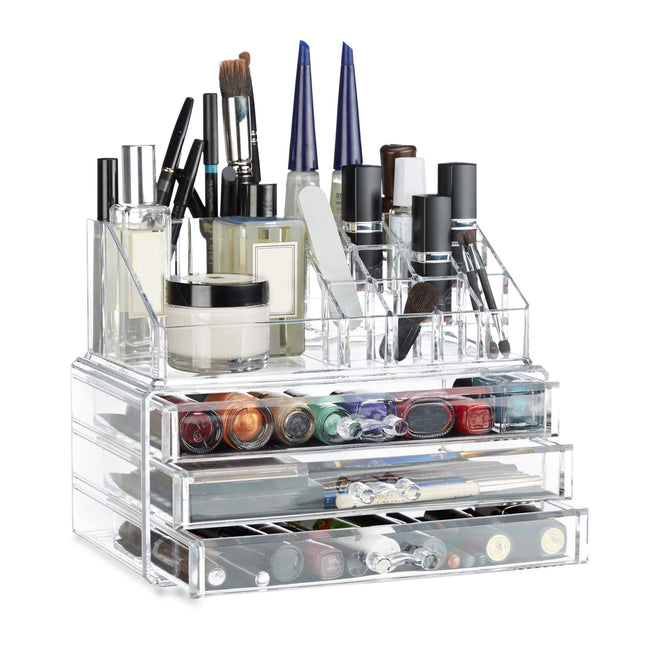 Makeup storage with 3 drawers