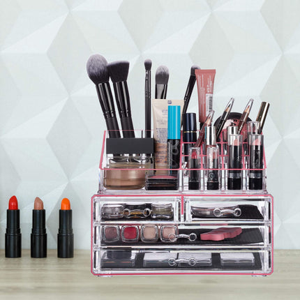 Makeup storage with 4 drawers