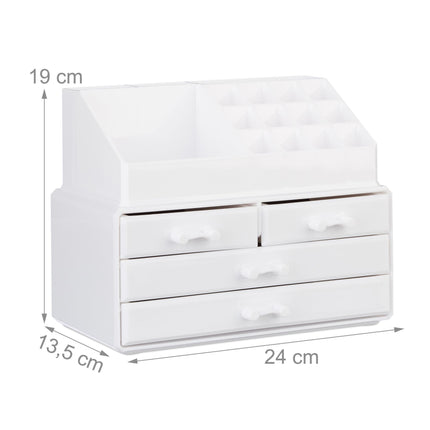 Makeup storage with 4 drawers