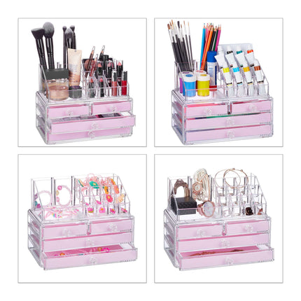 Makeup storage with 4 drawers