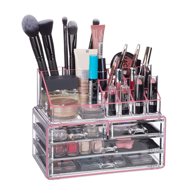 Makeup storage with 4 drawers
